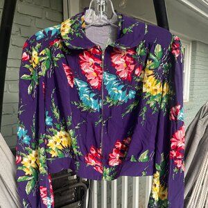 Trashy Diva purple crop collared zip - size 10